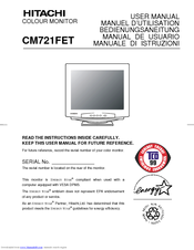 Hitachi CM721FET User Manual