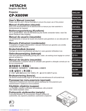 Hitachi CP-X809W User Manual