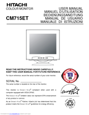 Hitachi CM715ET User Manual