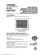 Hitachi CM776ET User Manual
