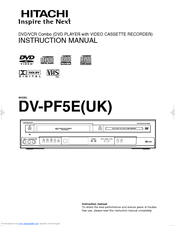 Hitachi DV-PF5E Instruction Manual