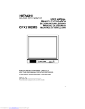Hitachi CPX2102MS User Manual