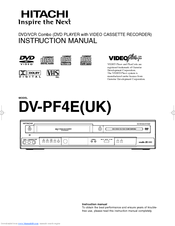 Hitachi DV-PF4E Instruction Manual