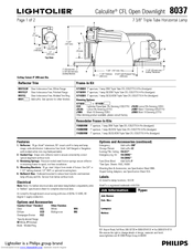 Lightolier Calculite 8037 Specification