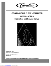 Cornelius UC 701 Series Installation And Service Manual