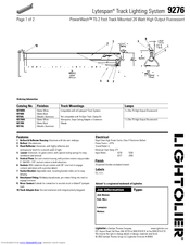Lightolier Lytespan 9276 Specification