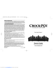 Crock-Pot TRIO COOK SERVE Owner's Manual