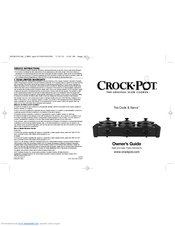 Crock-Pot TRIO COOK & SERVE SCLBC300-BS Owner's Manual