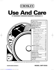 Crosley CMT135SG Use And Care Manual