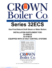 Crown Boiler 32-475ECS Installation Supplement Manual