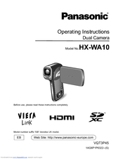 Panasonic HX-WA10K Operating Instructions Manual