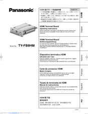 Panasonic TY-FB8HM Operating Instructions Manual