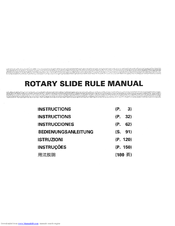 Seiko Rotary Slide Rule Manual