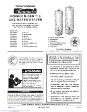Kenmore 33968 - Power Miser 9 Specification