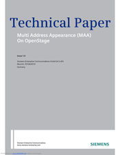 Siemens Multi Address Appearance (MAA) On OpenStage Technical Paper