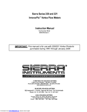 Sierra Innova-Flo 220 Series Instruction Manual