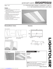 Lightolier QVS2GPFOS232 Specification