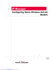 Sierra Wireless IP Manager Configuration Manual
