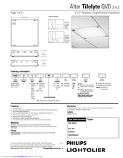 Lightolier Alter Tilelyte QVD Specification