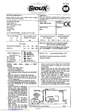 Sioux Tools 5562 Operator Instructions
