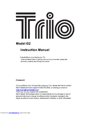 Trio Stealth G2 Instruction Manual