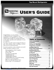 Maytag Performa Refrigerator User Manual