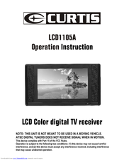 Curtis LCD1105A Operation Instruction Manual