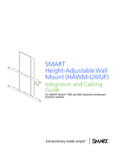 SMART SMART Height-Adjustable Wall mount (HAWM-UX/UF) Integration And Cabling Manual
