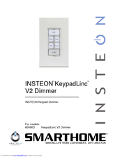 Smarthome INSTEON KeypadLinc V2 Dimmer User Manual