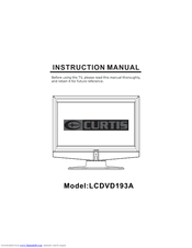 Curtis LCDVD193A Instruction Manual