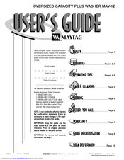 Maytag MAV-12 User Manual