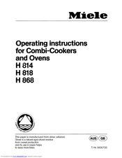 Miele H 814 Operating Instructions Manual