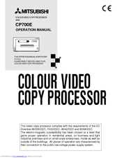 Mitsubishi CP700E Operation Manual