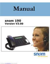 Snom 190 Version V3.00 Manual