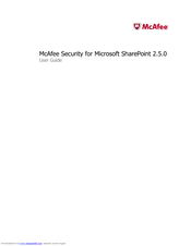 McAfee Microsoft SharePoint 2.5.0 User Manual