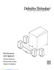 Definitive Technology ProCenter 400 Owner's Manual
