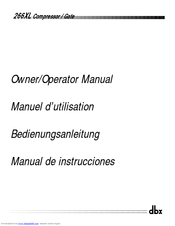 dbx 266XL Owner's/Operator's Manual