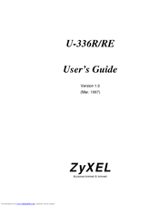 ZyXEL Communications U-336R/RE User Manual