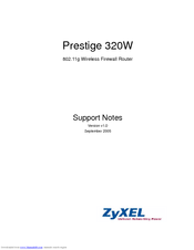 ZyXEL Communications Prestige 320W Support Notes