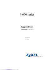 ZyXEL Communications P-660 series Support Notes