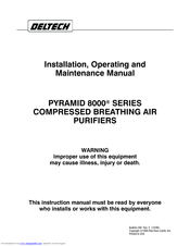 Deltech Fitness PYRAMID 8DM50 Installation, Operating And Maintenance Manual
