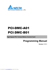 Delta Electronics PCI-DMC-B01 Programming Programming Manual