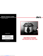 Deni 9770 Instructions For Proper Use And Care Manual