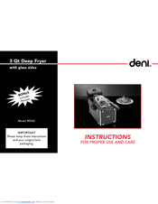 Deni 9360 Instructions For Proper Use And Care Manual