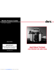 Deni 9740 Instructions For Proper Use And Care Manual