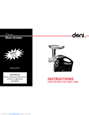 Deni 3301 Instructions For Proper Use And Care Manual