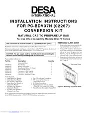 Desa PC-BDV37N Installation Instructions