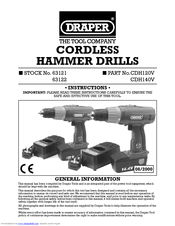 Draper CDH140V User Manual