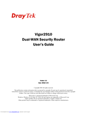 Draytek Vigor2910V User Manual