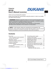 Dukane 8112 User Manual